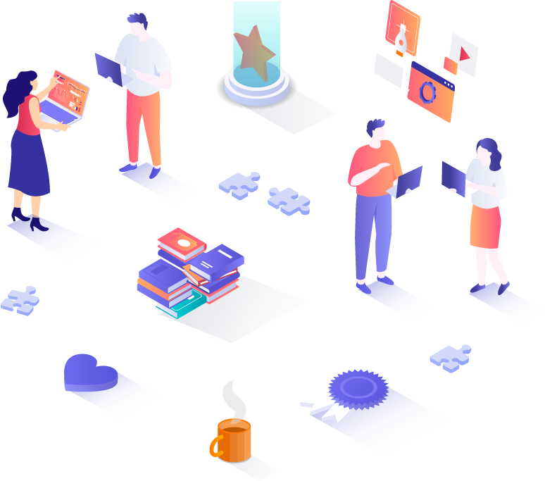 illustration de développeurs qui collaborent